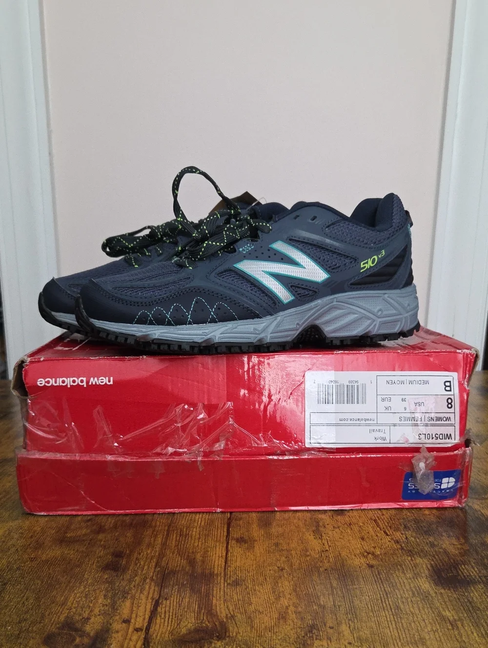 New‎ Balance 510v3 Trail Running Shoes Black Gray Teal NEW
